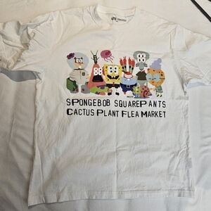 Uniqlo Men's Large SpongeBob SquarePants White T-Shirt